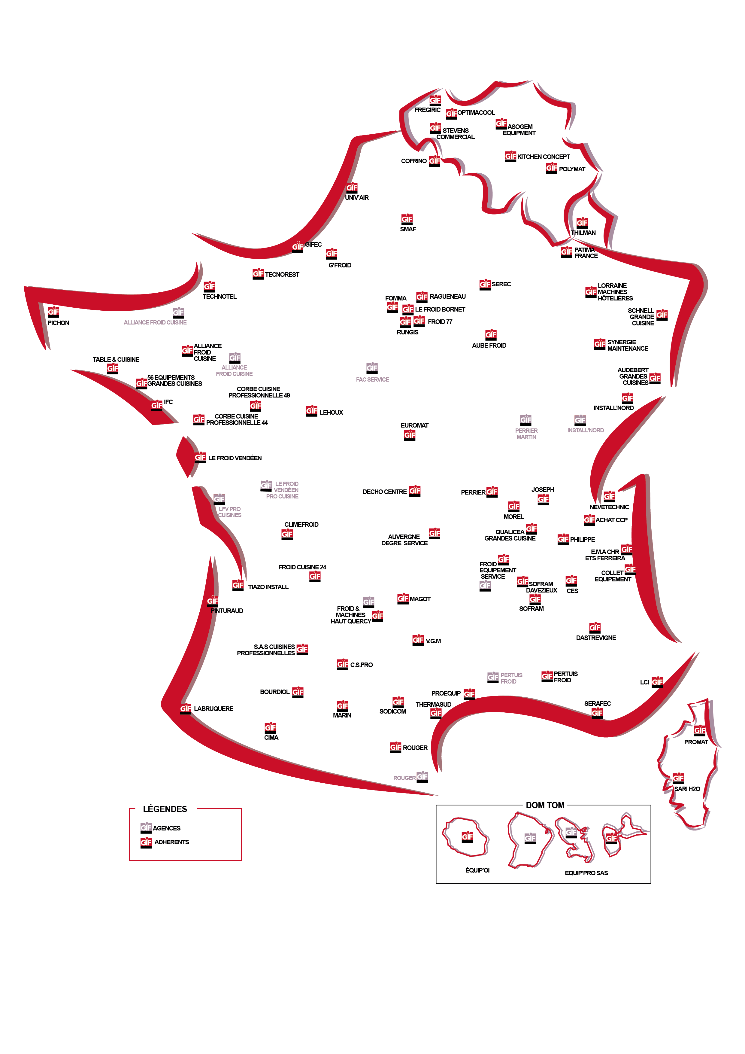 Carte des adhérents