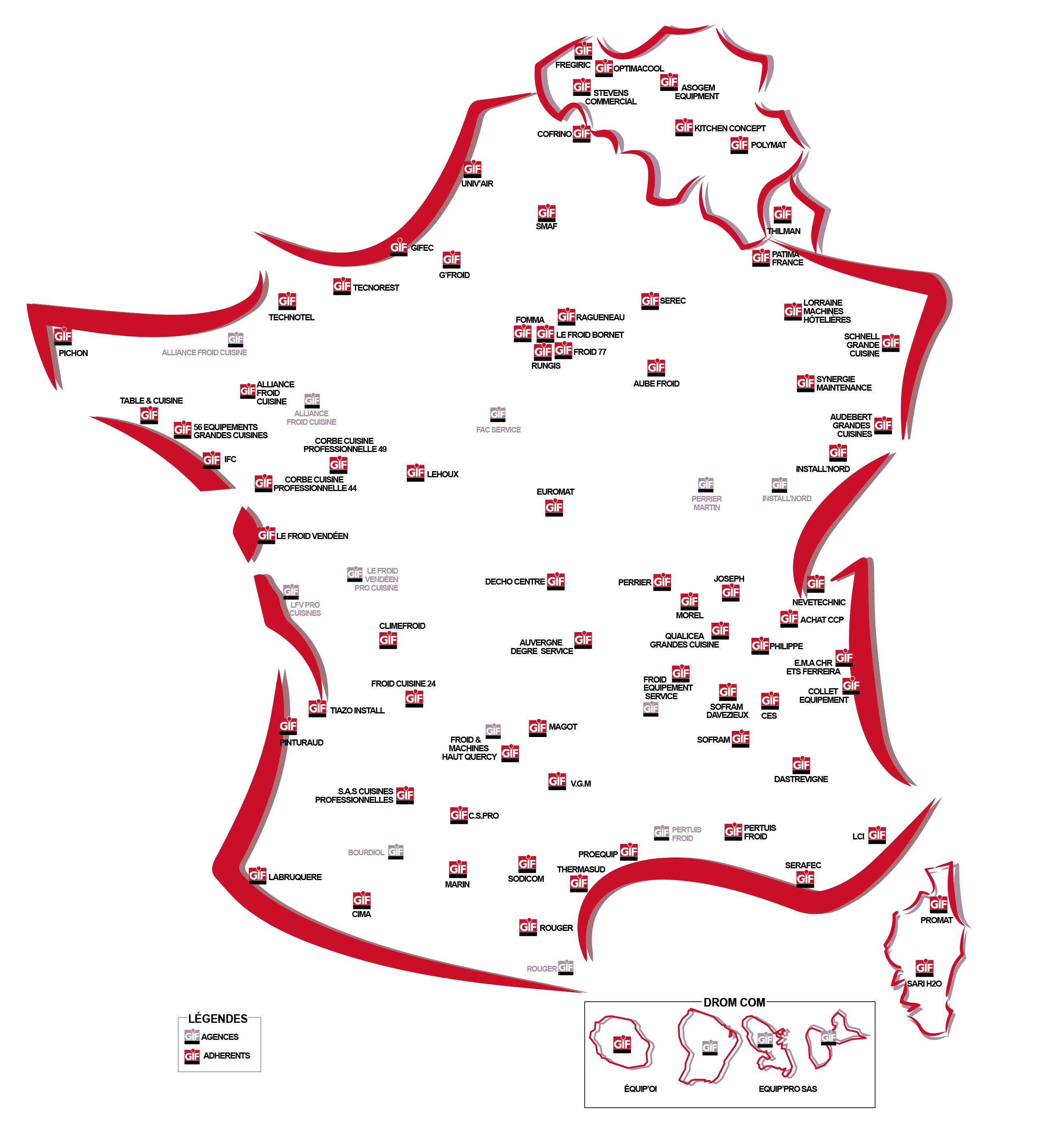 Carte des adhérents